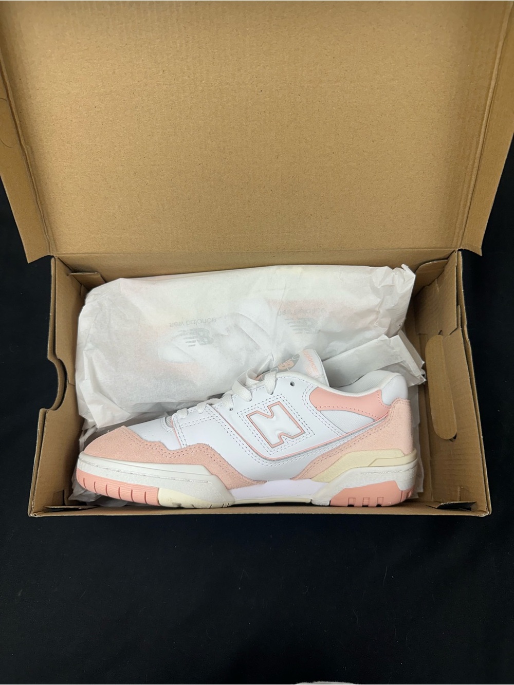New Balance White and Pink Low-Top Sneakers